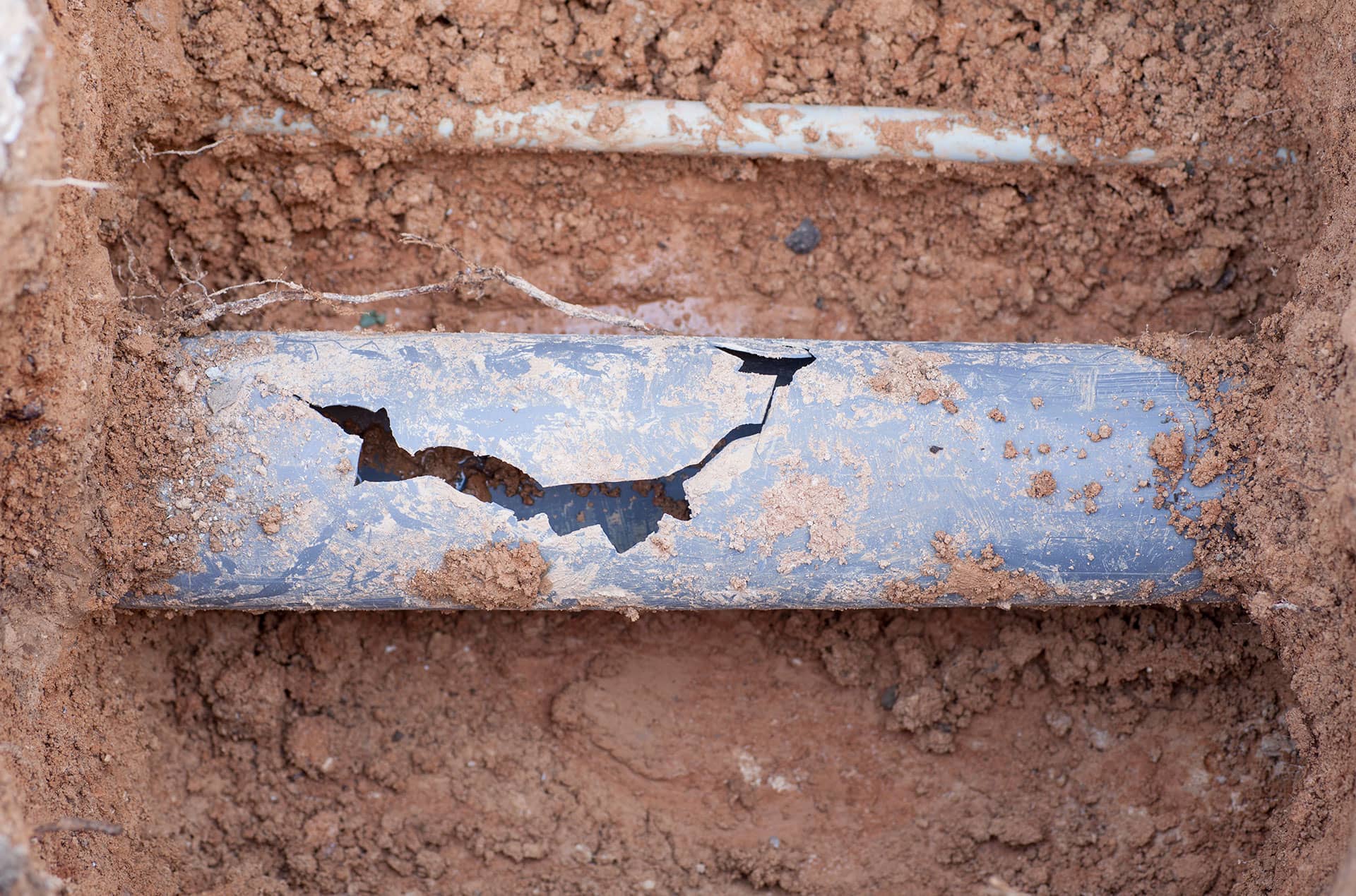 clogged drain pipe before hydro jetting