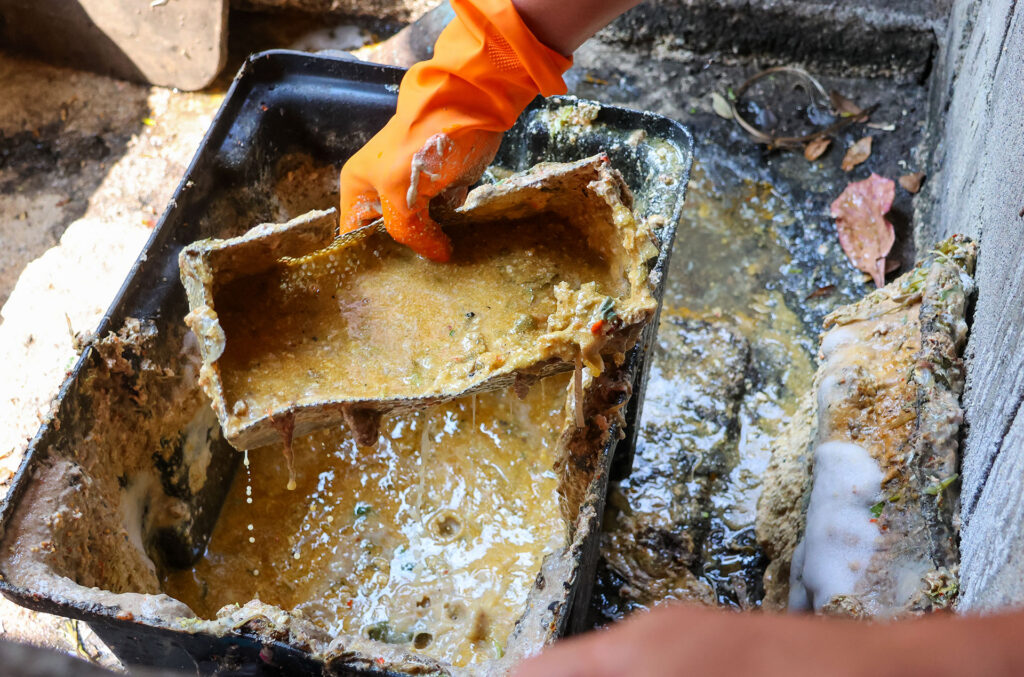 dirty grease trap