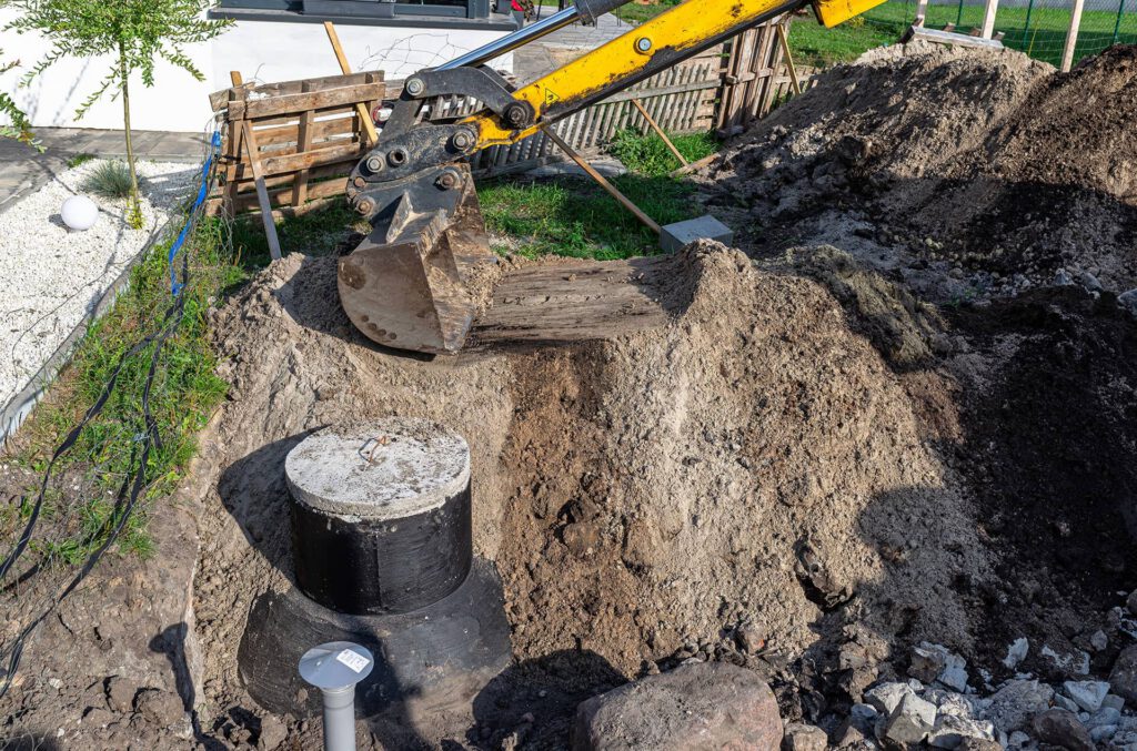 septic system being installed